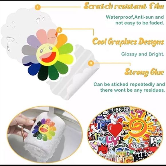 50! Hello Assorted Kitty Stickers - Picture 3 of 8